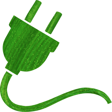 Textured Detailed Eco Friendly Plug Symbol